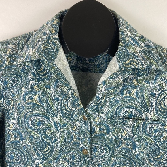 RETRO Vintage Paisley Button-Up Top - Picture 4 of 12